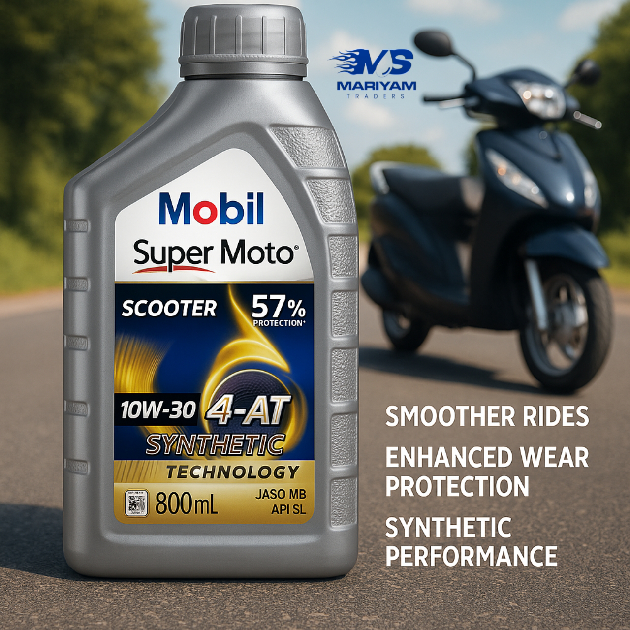 Mobil Super Moto™ 10W-30 4-AT Scooter Engine Oil – 800mL (Synthetic Technology)