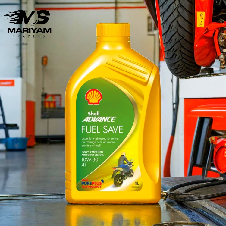 Shell Advance Fuel Save 10W-30 Fully Synthetic Motorcycle Oil (1L)